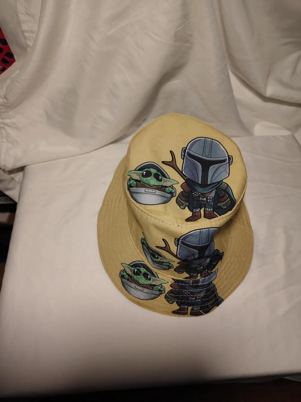 Star Wars Yellow Mandalorian & Grogu Kids Bucket Hat